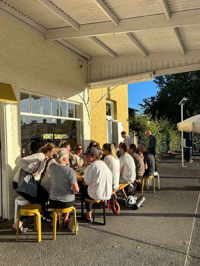 The long table at Honey Sundays